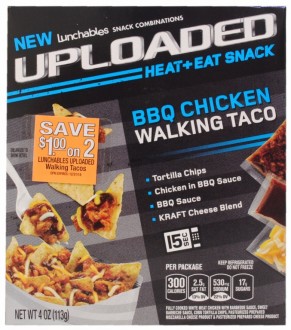 Kraft Heinz’s Lunchables Uploaded BBQ Chicken Walking Taco Heat + Eat Snack